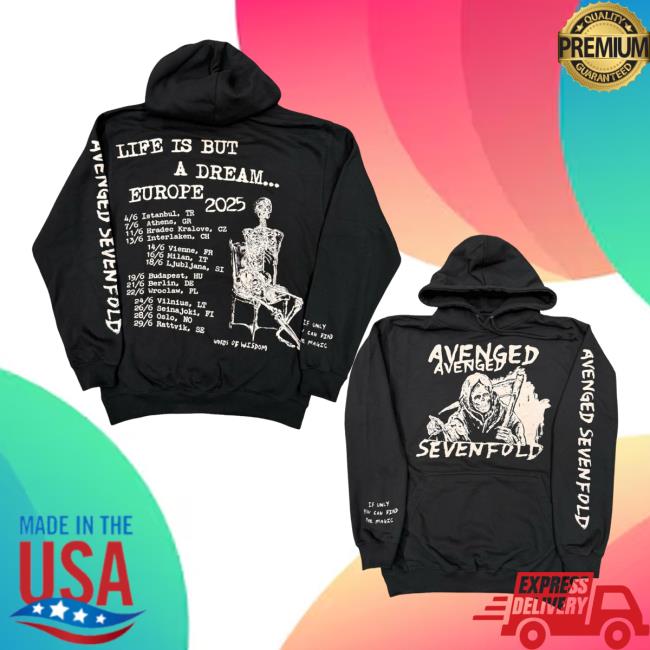 kenny A7x World Merch Store Avenged Sevenfold Europe Tour Libad Hooded Pullover kenny A7x World Merch Store Avenged Sevenfold Europe Tour Libad Hooded Pullover