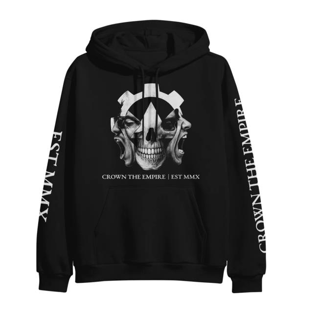 kenny Crown The Empire Band Merch Store Cog Faces Pullover Black Hoodie kenny Crown The Empire Band Merch Store Cog Faces Pullover Black Hoodie