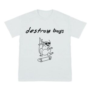 kenny Destroy Boys Store Merch Dino Skater White Tee