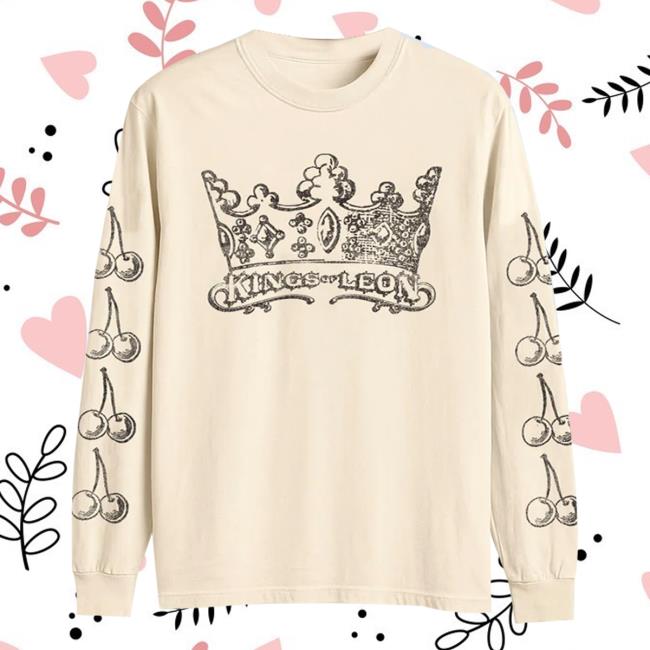 kenny Kings Of Leon Merch Store Crown Long Sleeve Vintage White kenny Kings Of Leon Merch Store Crown Long Sleeve Vintage White
