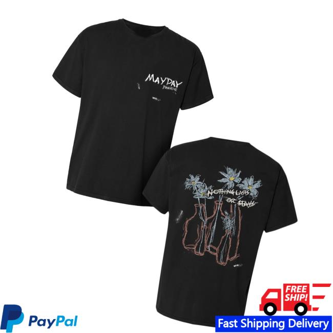 kenny Mayday Parade Shop Merch Vase Black T Shirtv kenny Mayday Parade Shop Merch Vase Black T Shirtv