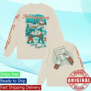 kenny New Found Glory Merch Store Santa Forgive Me Long Sleeve Natural