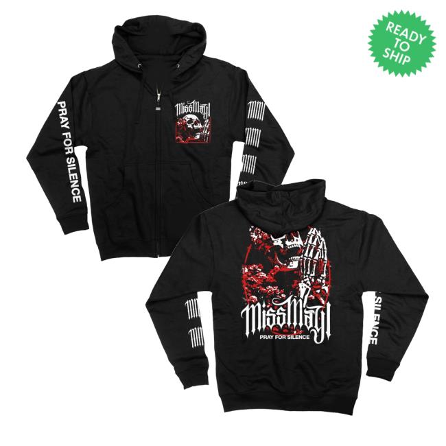 kenny Puckhcky Merch Store Miss May Silence Hockey Zip Hoodie kenny Puckhcky Merch Store Miss May Silence Hockey Zip Hoodie