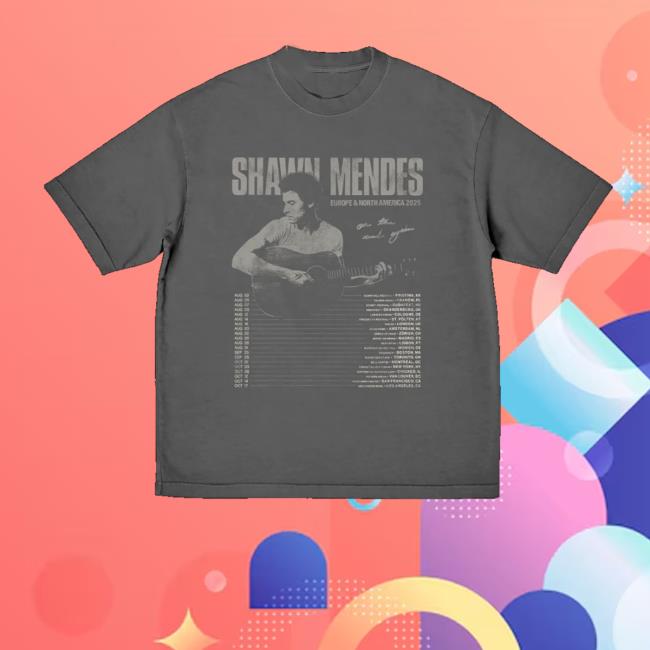 kenny Shawn Mendes Merch Store Vintage Photo With Dates Tee 1 kenny Shawn Mendes Merch Store Vintage Photo With Dates Tee 1