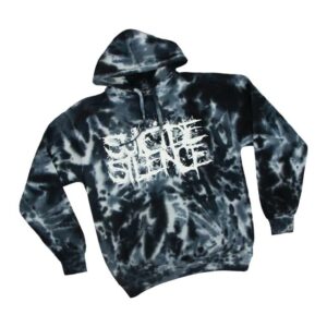 kenny Suicide Silence Merch Store Suicide Silence White Logo Hooded Sweatshirt Tie Dyea