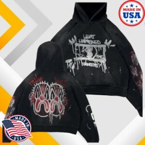 kenny 21 savage store merch whtts paint splatter hoodiepsdd