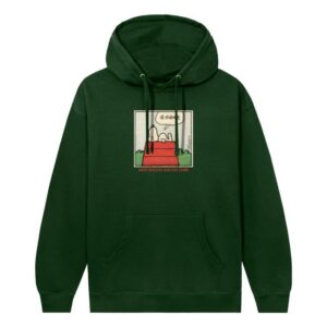 kenny Antisocialsocialclub Merch Store Assc X Peanuts Sigh Hoodie Dark Green