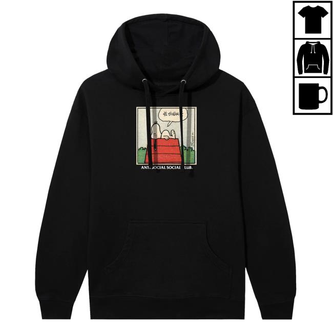 kenny Antisocialsocialclub Merch Store Assc X Peanuts Sigh Hoodie kenny Antisocialsocialclub Merch Store Assc X Peanuts Sigh Hoodie