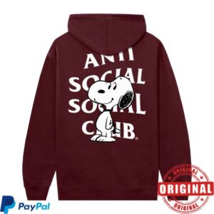 kenny Antisocialsocialclub Merch Store Assc X Peanuts Snoopy Logo Hoodie Maroona kenny Antisocialsocialclub Merch Store Assc X Peanuts Snoopy Logo Hoodie Maroona