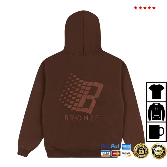 kenny Bronze56k Merch Store B Logo Print Hooodie Browna kenny Bronze56k Merch Store B Logo Print Hooodie Browna