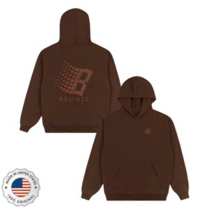 kenny Bronze56k Merch Store B Logo Print Hooodie Brownaa kenny Bronze56k Merch Store B Logo Print Hooodie Brownaa