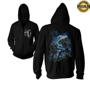 kenny Cavitycolors Merch Store Alien Vs Predator Zip Up Hoodie