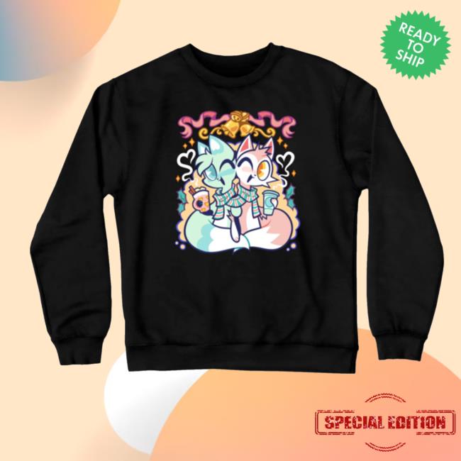 kenny Chikn Nuggit Merch Store Christmas Foxes Crewneck Sweatshirt kenny Chikn Nuggit Merch Store Christmas Foxes Crewneck Sweatshirt