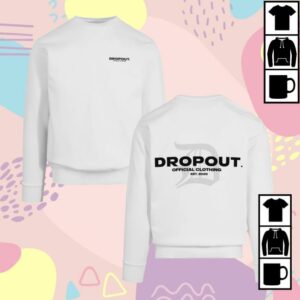 kenny Dropouts Clothing Merch Store Established Sweatshirt Whiteaa