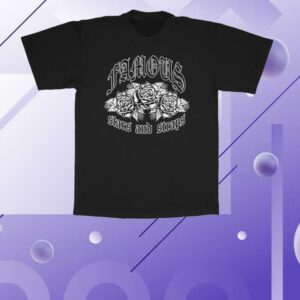 kenny Famous Stars And Straps Merch Store Black Roses Tee