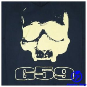 kenny G59records Store Merch G59 Skull Logo Glow Hoodie Navy w