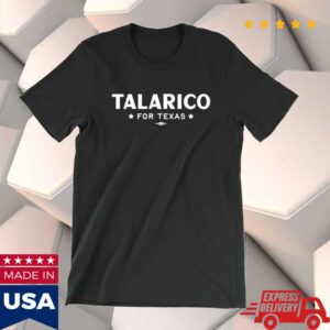 kenny James Talarico Merch Store Talarico For Texas Unisex Black Tee