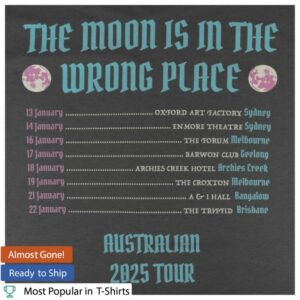 kenny Shannon And The Clams Store Merch Australia 2025 Tour Tee ew