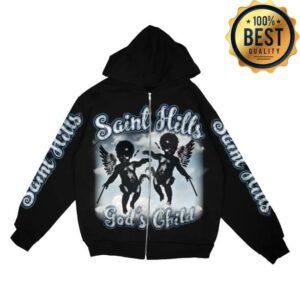 kenny Survival Miami Merch Store Gods Child Zip Hoodie Black