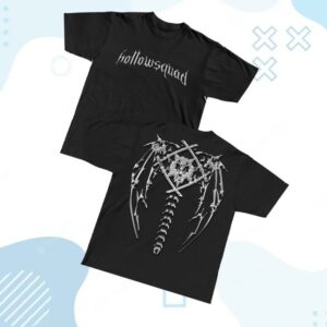 kenny The Hollow Squad Merch Store Winged Chrome Black Teev kenny The Hollow Squad Merch Store Winged Chrome Black Teev