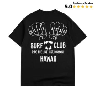 kenny black bear surf club store merch the hard knocks hawaii tee w
