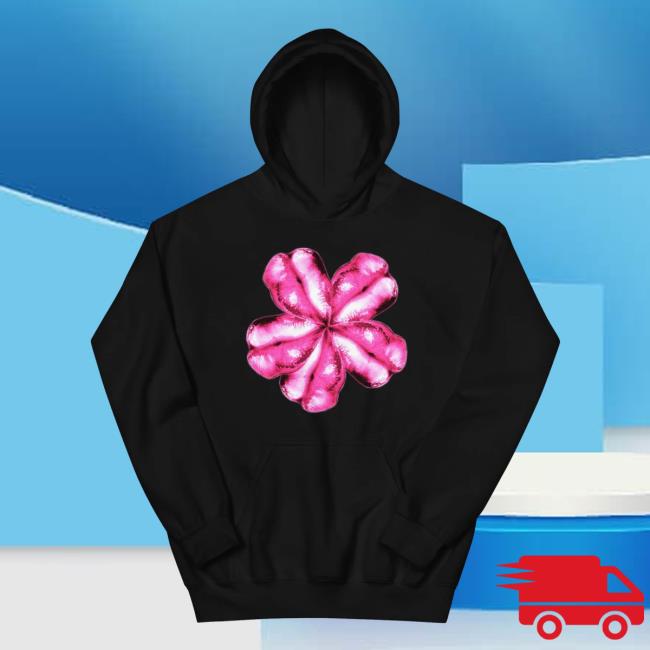 Groovyie Merch Store Plush Lip Flower Unisex Hoodie 2 Groovyie Merch Store Plush Lip Flower Unisex Hoodie