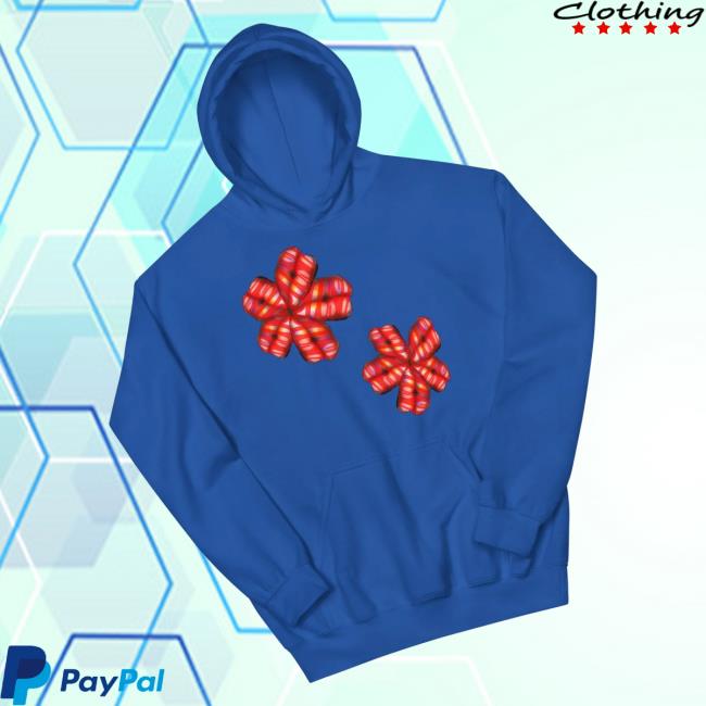 Groovyie Merch Store Plush Red Flowers Unisex Hoodie 3 Groovyie Merch Store Plush Red Flowers Unisex Hoodie