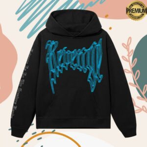 Revenge Merch Store X Alone Hoodie Black Blue