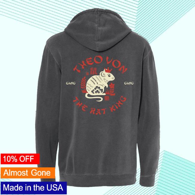 Theo Von Merch Store Year Of The Rat Pigment Black Hoodie 4 Theo Von Merch Store Year Of The Rat Pigment Black Hoodie