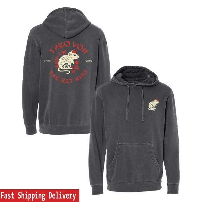 Theo Von Merch Store Year Of The Rat Pigment Black Hoodie 5 Theo Von Merch Store Year Of The Rat Pigment Black Hoodie