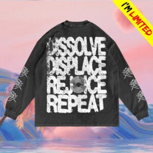 Tsunami Sea Merch Black Rainbow Lyric Shadow Long Sleeve