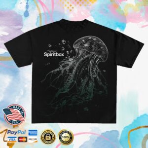 Tsunami Sea Merch Jellyfish Tour Black T-Shirt