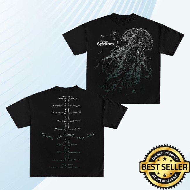 Tsunami Sea Merch Jellyfish Tour Black T-Shirt 5 Tsunami Sea Merch Jellyfish Tour Black T-Shirt