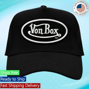 Tsunami Sea Merch Von Box Black Trucker Hat