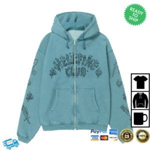 kenny netflix store merch stranger things x louis de guzman hellfire club zip hoodie