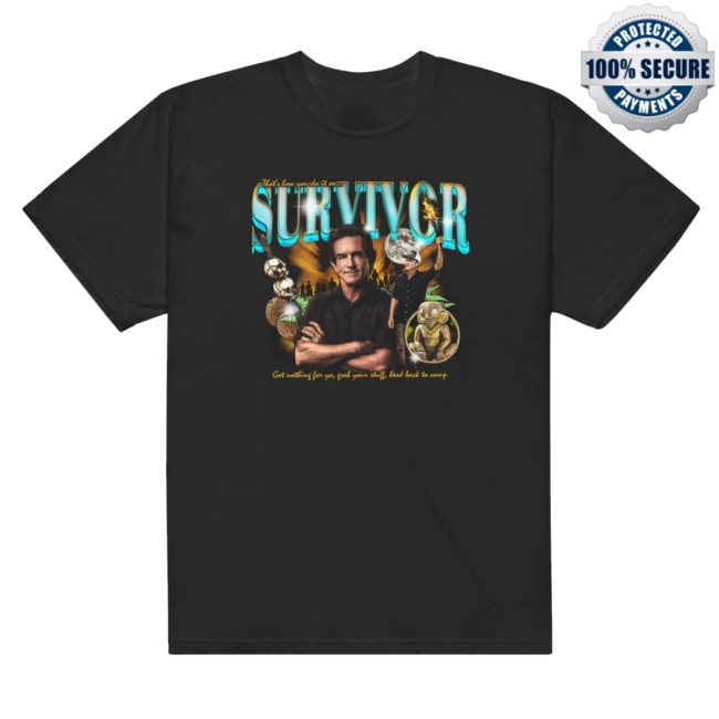 Paramount Shop Store Merch Survivor Jeff Probst Heartthrob Oversized Comfort Colors T-Shirt - Fashion Art Prints