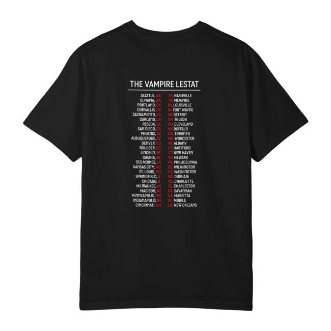 Amc Merch Store The Vampire Lestat Official Tour T-Shirt 4 Amc Merch Store The Vampire Lestat Official Tour T-Shirt