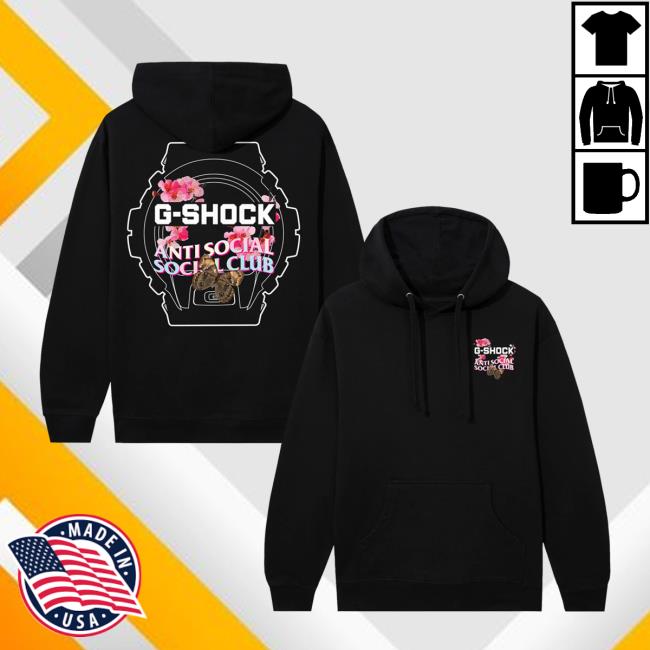 Anti Social Social Club Merch Store Assc X Casio G-Shock Hoodie Black 5 Anti Social Social Club Merch Store Assc X Casio G-Shock Hoodie Black