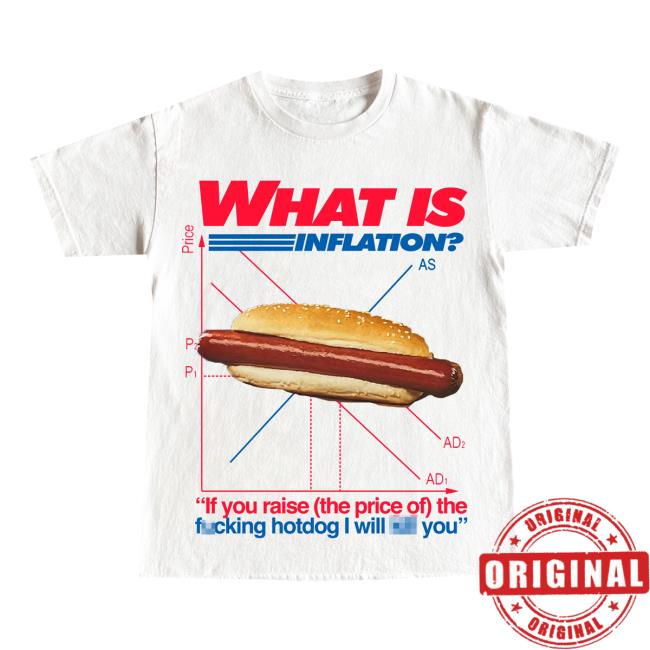 Barelylegal Merch Store Inflation Hot Dog 6Oz Cotton T-Shirt 3 Barelylegal Merch Store Inflation Hot Dog 6Oz Cotton T-Shirt