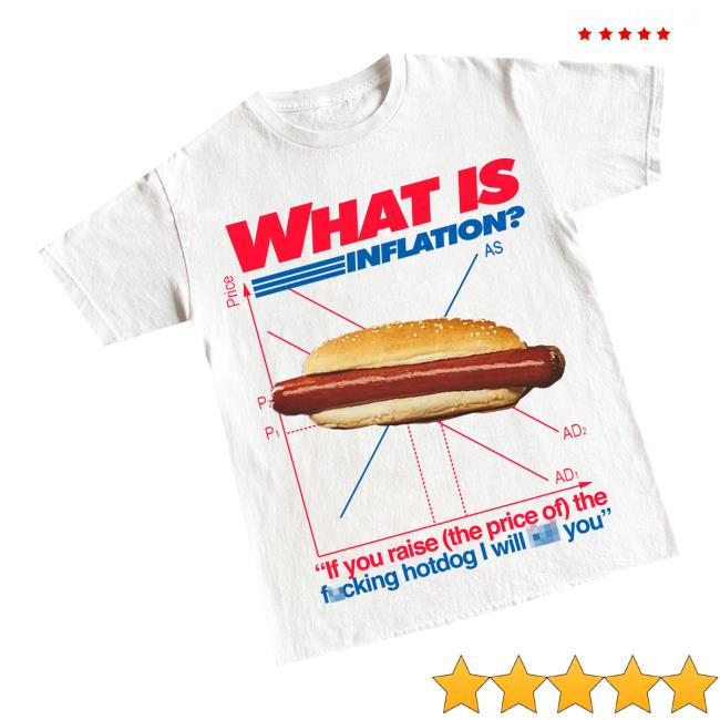 Barelylegal Merch Store Inflation Hot Dog 6Oz Cotton T-Shirt 4 Barelylegal Merch Store Inflation Hot Dog 6Oz Cotton T-Shirt
