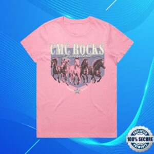 Cmc Rocks Merch Store Wild Horses Ladies Pink Tshirt