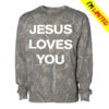 Hangovergang Official Merch Store Jesus Loves You Tree Camo Sweatshirt