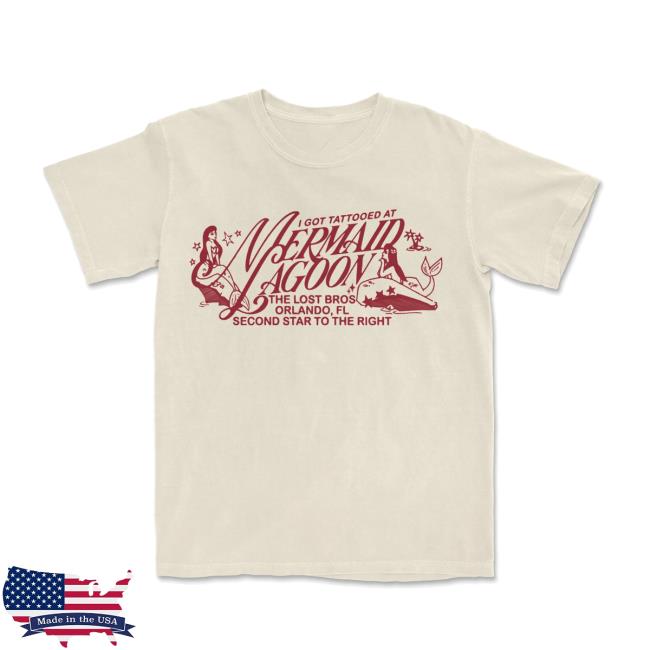Lostbrostradingco Merch Store I Got Tattooed At Mermaid Lagoon Tee Red Variant 2 Lostbrostradingco Merch Store I Got Tattooed At Mermaid Lagoon Tee Red Variant