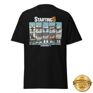 Studstache Shop Merch Store Starting 5 T-Shirt