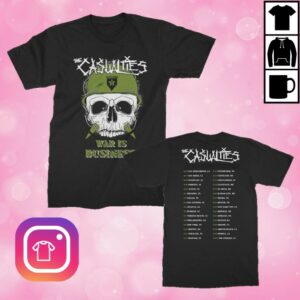 The Casualties Merch Store War Skull Tour Shirt