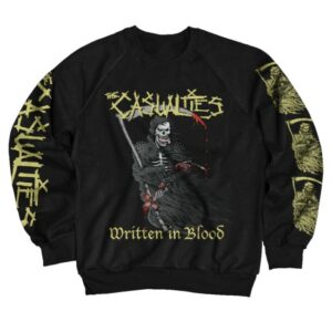 The Casualties Merch Store Written In Blood Crewneck Sweatshirt Black