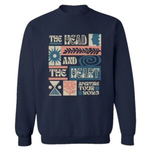 The Head And The Heart Merch Thath Navy Crewneck Aperture Tour Sweatshirt