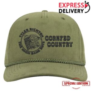 Tyler Richton & The High Bank Boys Online Merch Store Corn Fed Country Hat Green Corduroy