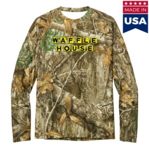 Waffle House Merch Store Camo Long Sleeve Performance Tee