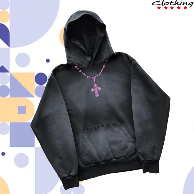 Warren Lotas Merch Store Rosary Hoodie Sunfaded Black Pink 4 Warren Lotas Merch Store Rosary Hoodie Sunfaded Black Pink